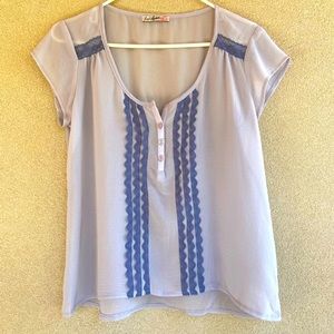 Love squares blouse NWOT